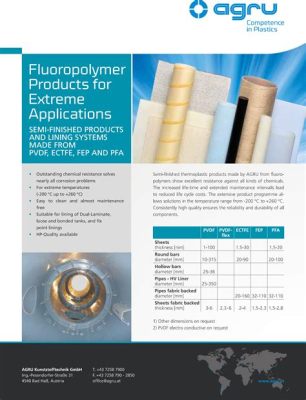  Fluoropolymeren: De ultieme bescherming voor extreem hoge temperaturen en agressieve chemicaliën?